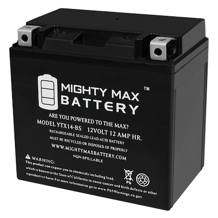 YTX14-BS Replacement Battery Compatible With Ampxell YTX14-BS